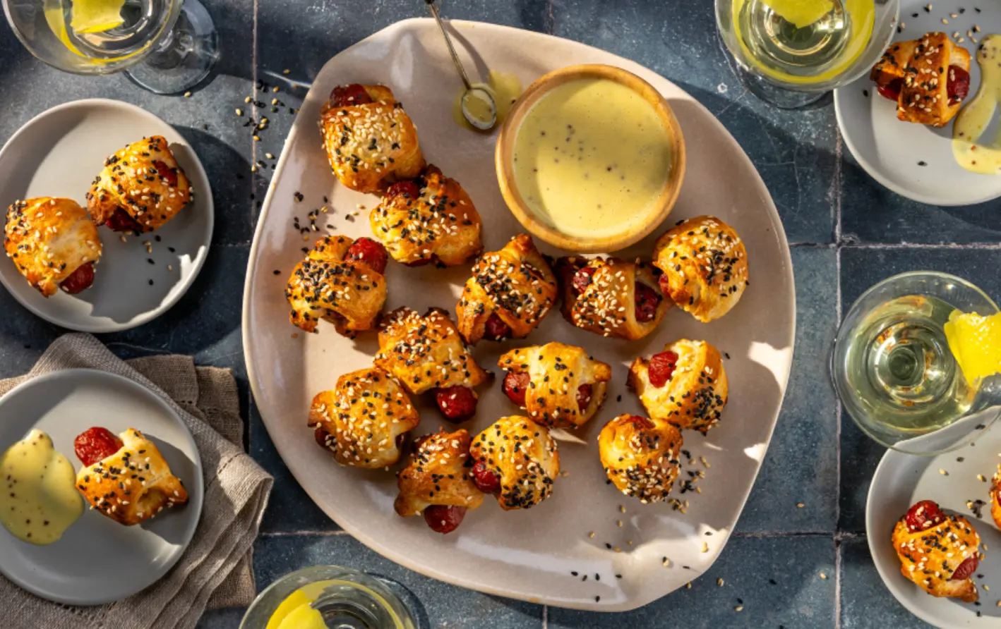 Pigs in a Blanket & Whiskey Honey Mustard