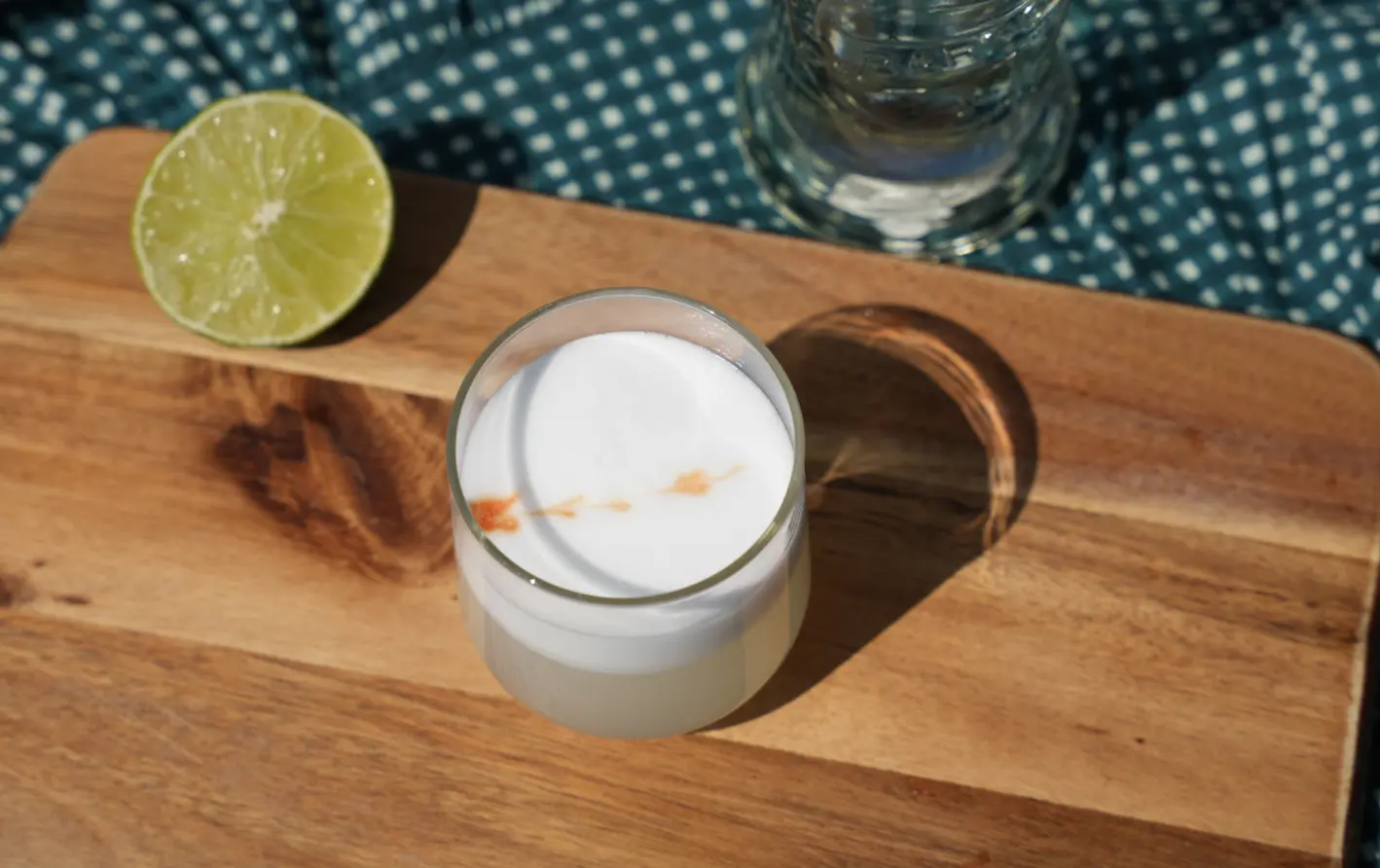 a Pisco Sour cocktail
