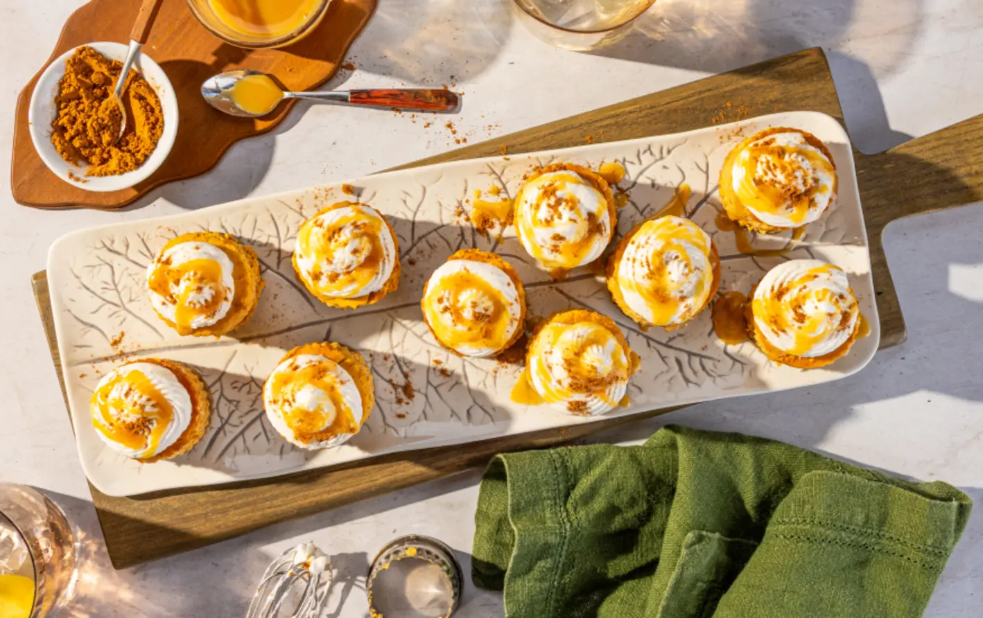 Mini Pumpkin Spice Cheesecakes