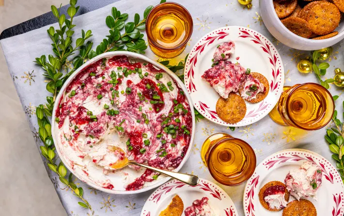 Rum & Cranberry Cream Cheese Dip