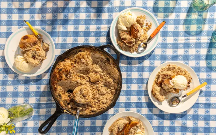 Tequila Peach Crumble
