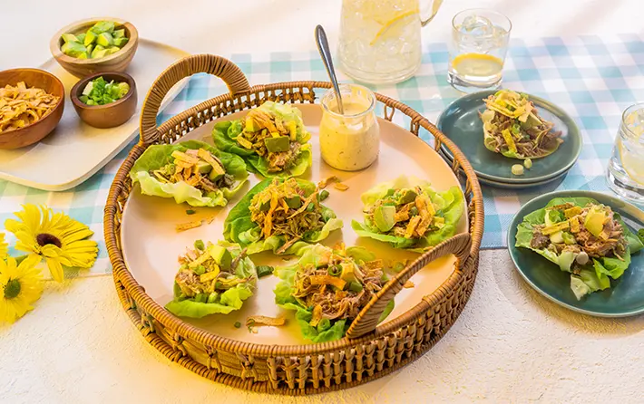 Tequila Pork Lettuce Wraps