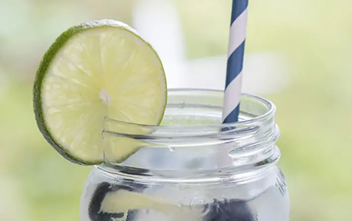 Cruzan Blue n' Basil Fizz