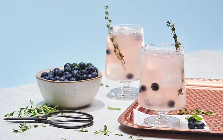 Blueberry Thyme Mojito