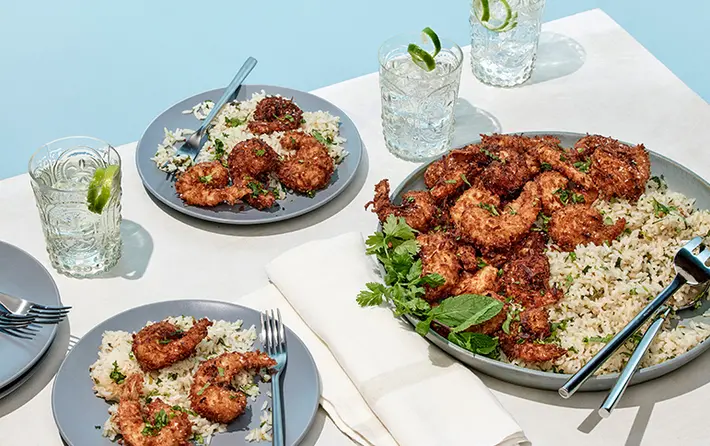 Cilantro Mojito Shrimp & Rice