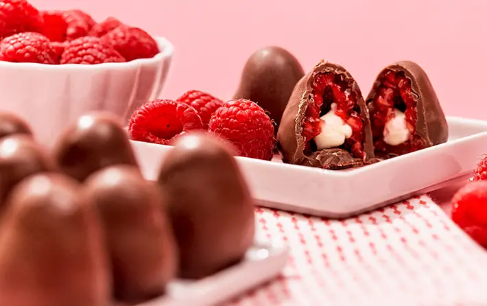 Vodka-soaked Raspberry Vanilla BonBons