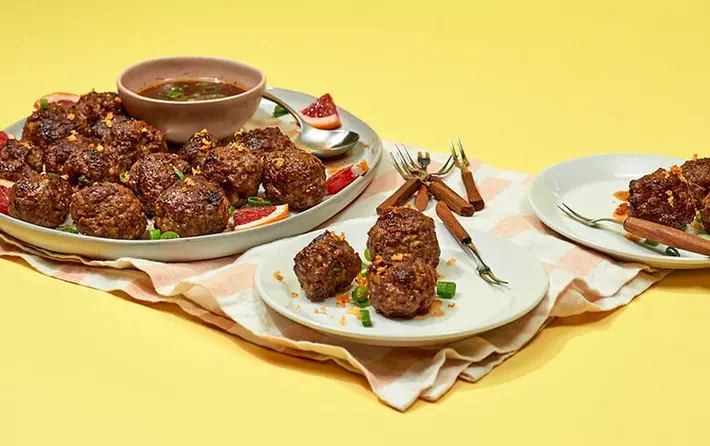 Vodka Blood Orange Martini Meatballs