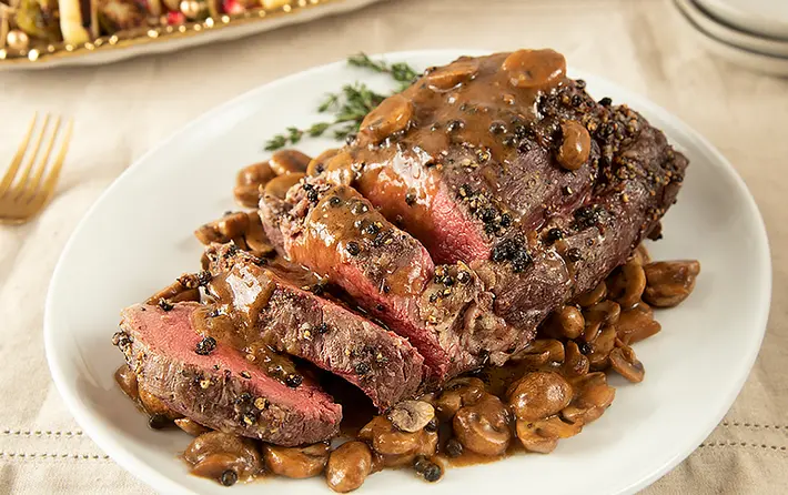 Bourbon Peppercorn Beef