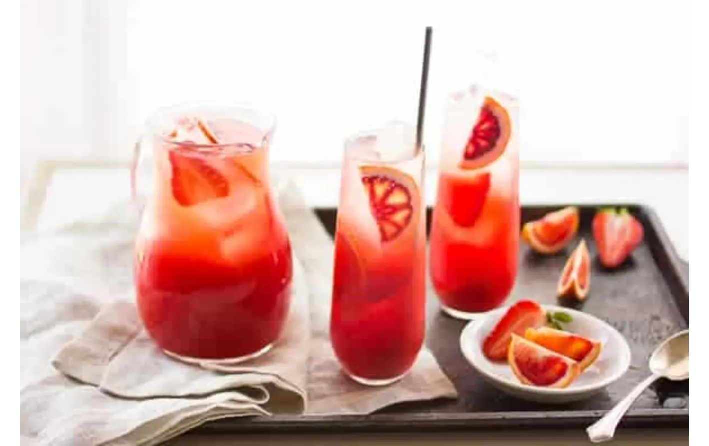 Strawberry Blood Orange Rum Punch 
