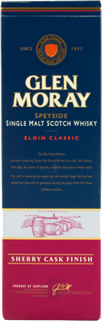 GLEN MORAY SHERRY CASK SCOTCH WHISKEY