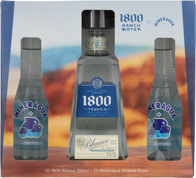 1800 BLANCO TEQUILA W/ MINERAGUA