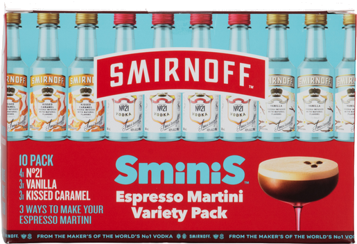 SMIRNOFF SMINIS ESPRESSO VARIETY PACK