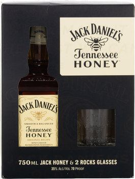 JACK DANIELS TENNESSEE HONEY W/2 GLS