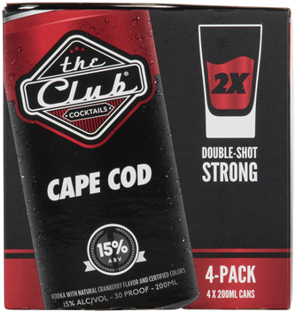 THE CLUB COCKTAILS CAPE COD 4PK