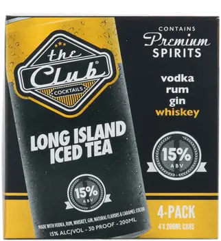 CLUB COCKTAILS LONG ISLAND ICED TEA 4PK