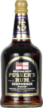 BRITISH NAVY PUSSERS GUNPOWDER PROOF