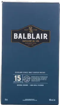 BALBLAIR 15YR SGL MALT SCOTCH
