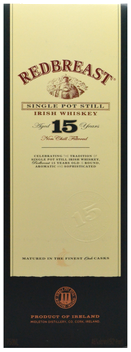 REDBREAST 15YR OLD IRISH WHISKEY