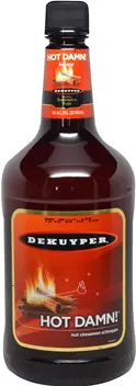 DEKUYPER HOT DAMN CINNAMON SCHNAPPS PET