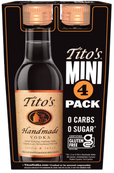 TITOS HANDMADE VODKA 4PK