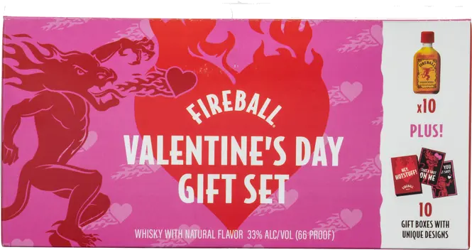 FIREBALL VALENTINE'S 10PK GIFT SET