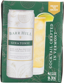 BARR HILL GIN &amp; TONIC 4P 355ML