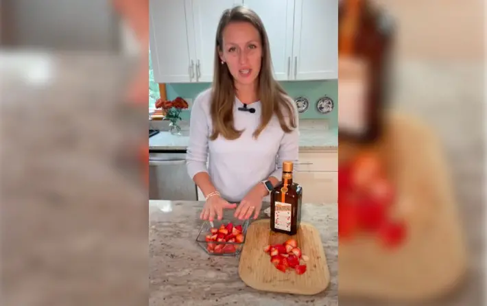 Katya preparing Eton Mess