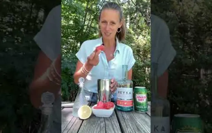 Cocktails with Katya - Basil Watermelon Cooler